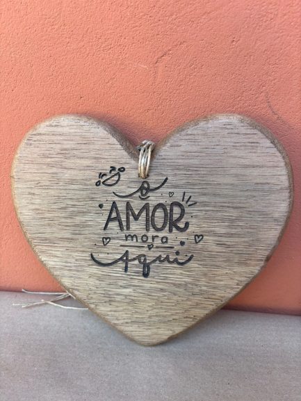 placa decorativa, coraçāo