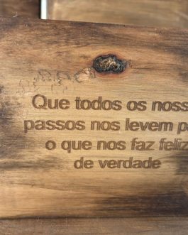 bloquinho de madeira com frases