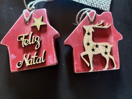 pingente casinhas de natal